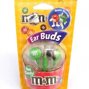 2008 M&M Ear Buds Earbuds NOS Green